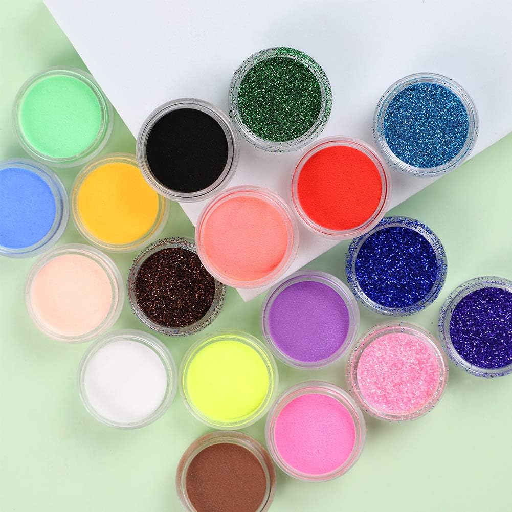 Acrylic Nail Kit with Everything for Beginner Acrylic Powder and Liquid Set Professional Acrylic with Everything Nail Brush Glitter Powder False Nail Tips Nail Art Decoration Rhinestone Manicure Kit