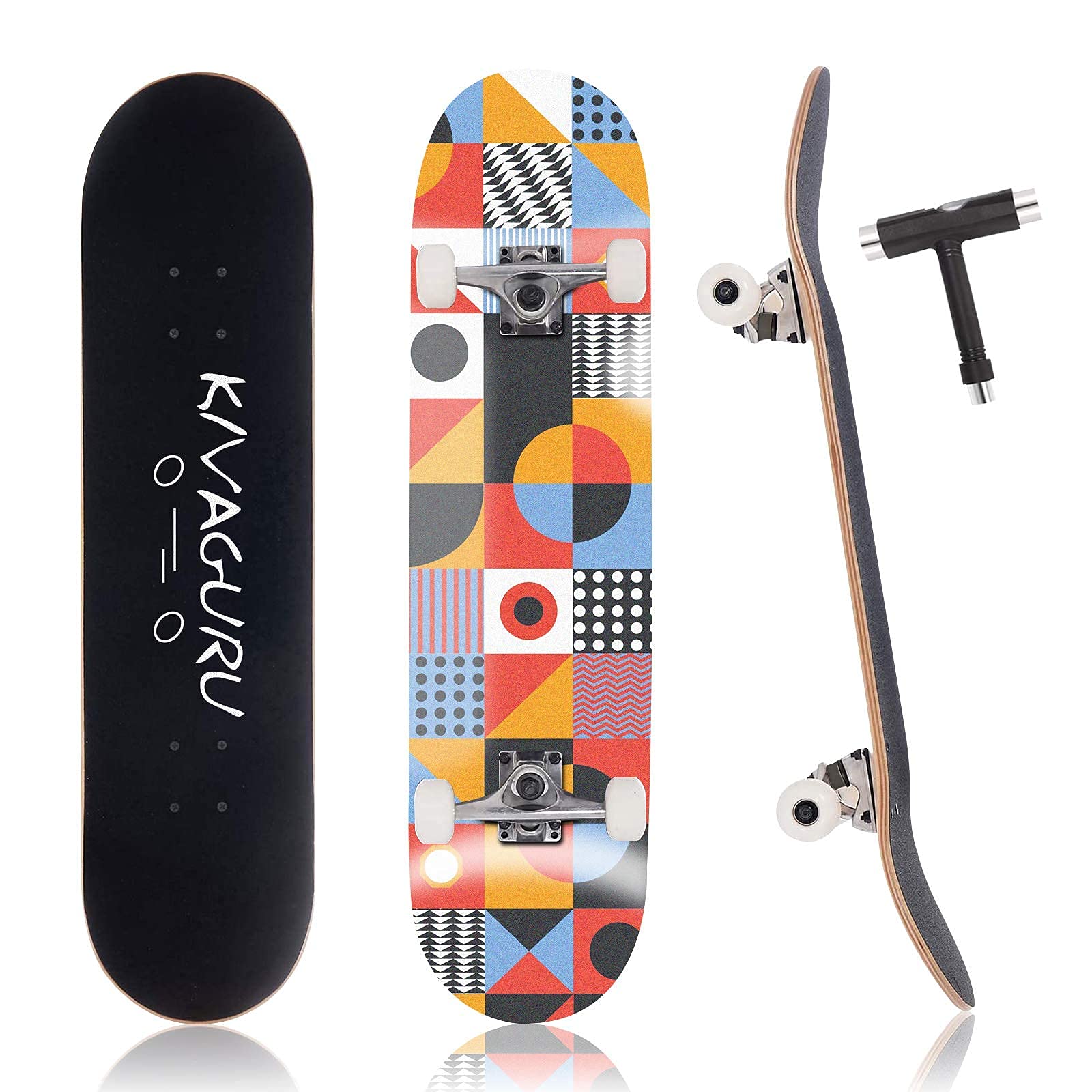 N.R Kivaguru Complete Skateboard 31 x 8 for Beginners, 7