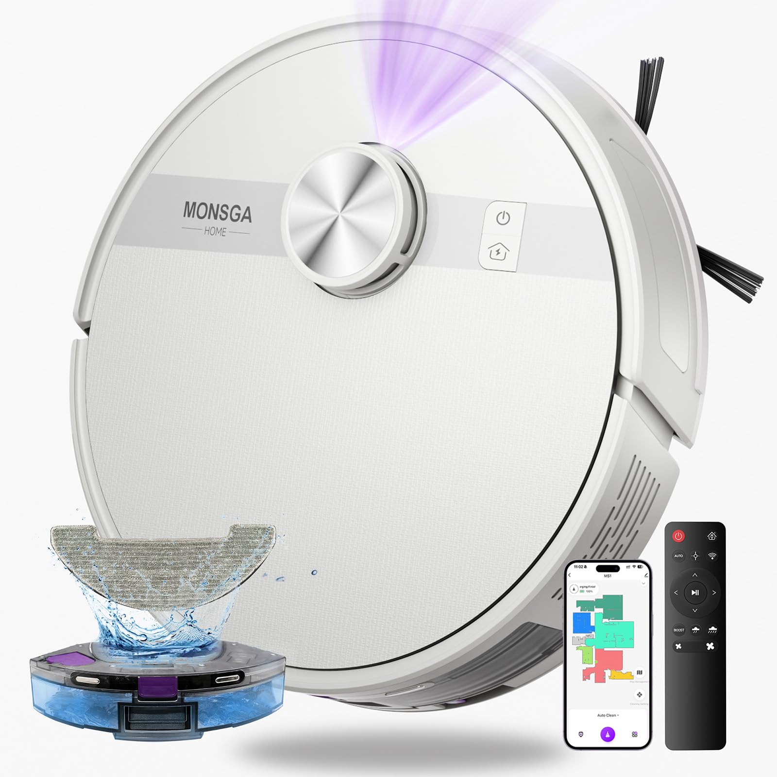 MONSGA MS1 Robot Vacuum White