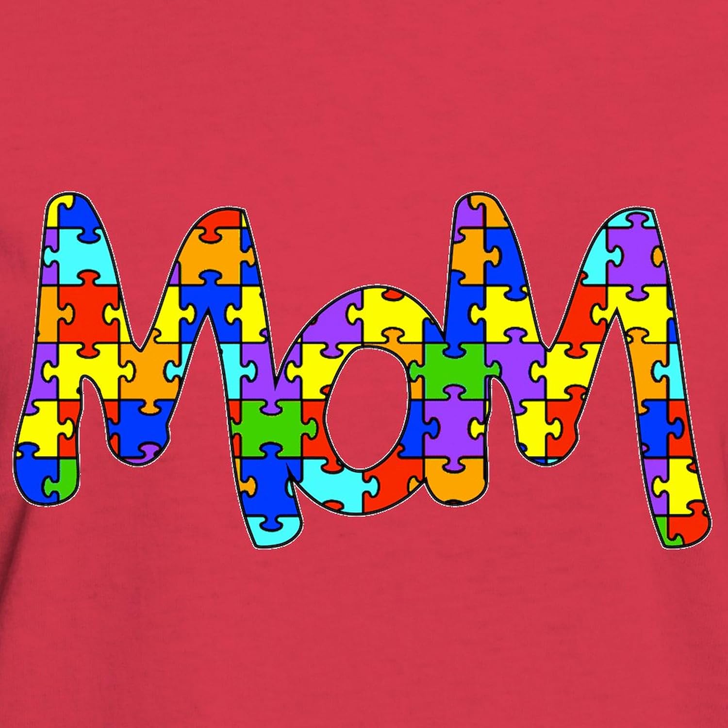 CafePress Mom Autism Awareness Women's Dark T Shirt Womens Cotton Dark T-Shirt