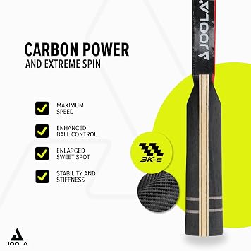 JOOLA Infinity Carbon Table Tennis Bats - ITTF Approved Professional Rackets