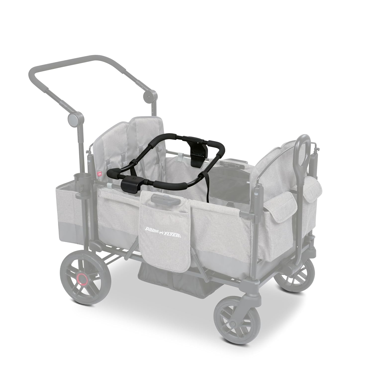 Radio Flyer Pathfinder Stroller Wagon Car Seat Adapter, Compatible with Select Infant Carriers, Secure Click-and-Go Attachment, Designed for 4-Seat Pathfinder Wagons, Graco Stroller Attachments