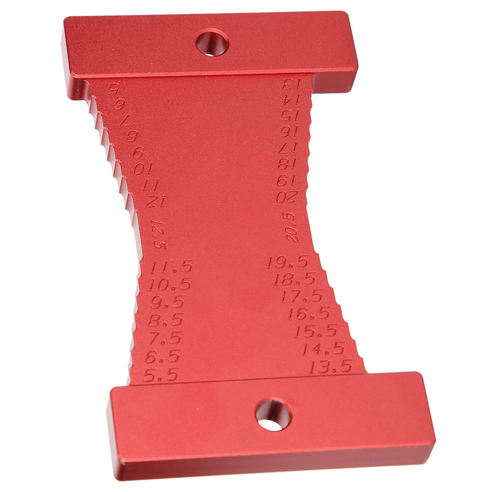 Height, Red Aluminum Alloy, Woodworking Router Table Circular Saw Measuring Ruler Tool, Precise Design, sturdy and Portable (5/20.5mm)