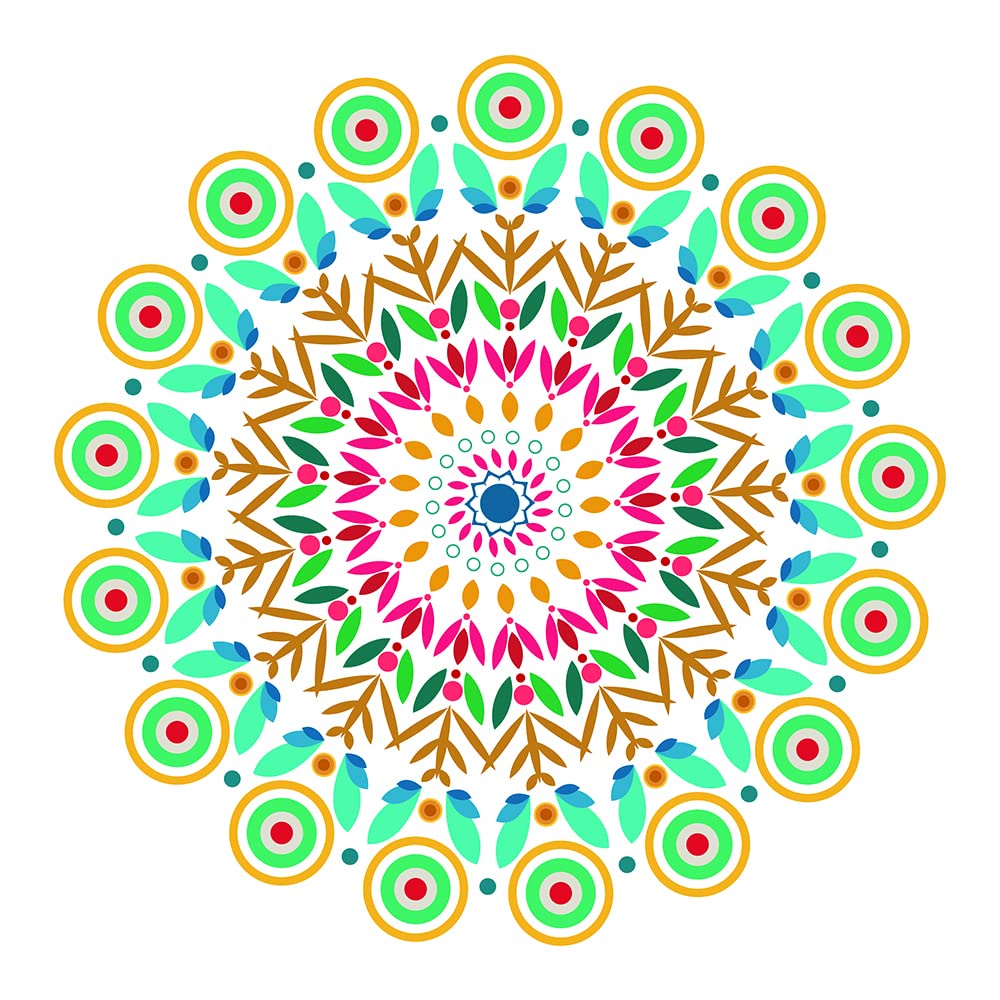 Buy AS INTERIOR Self Adhesive Beautiful Rangoli Floor Stickers for