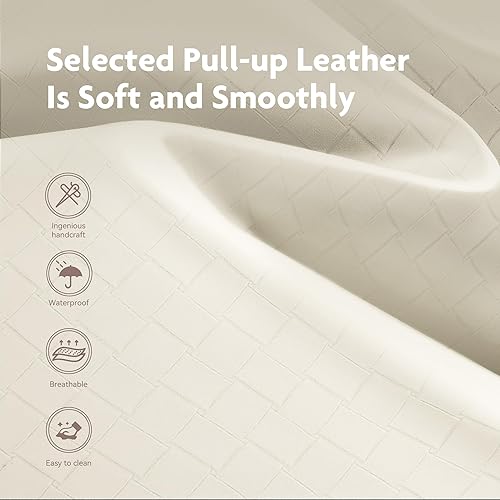 Miniatura 45 de ALPHA HOME Juego de 2 taburetes de bar, taburetes de cocina de madera maciza con cojín de piel sintética gris, taburetes de bar con base de madera