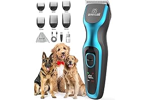 oneisall Dog Clippers, Quiet and Cordless 2-Speed Super Power Dog Clippers with...