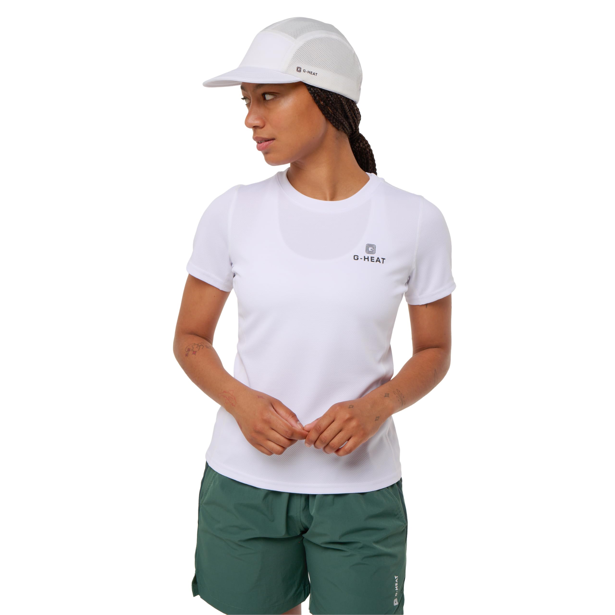 G-HEAT – Short Sport Femme Rafraîchissant | Effet Fraîcheur Immédiate et Continue | Anti-UV | Coupe Ajustable | Idéal Sport & Outdoor
