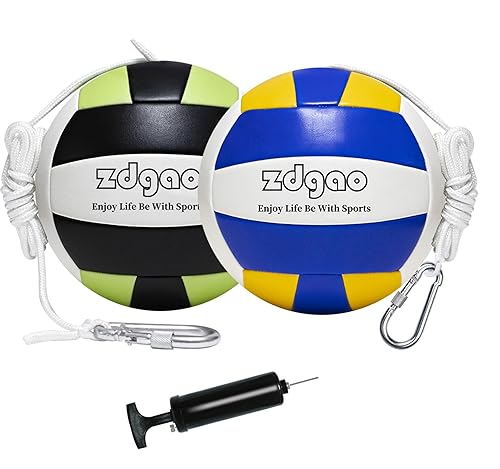 Tetherball Ball and Rope, Replacement Tether Ball with Carabiner, Ball