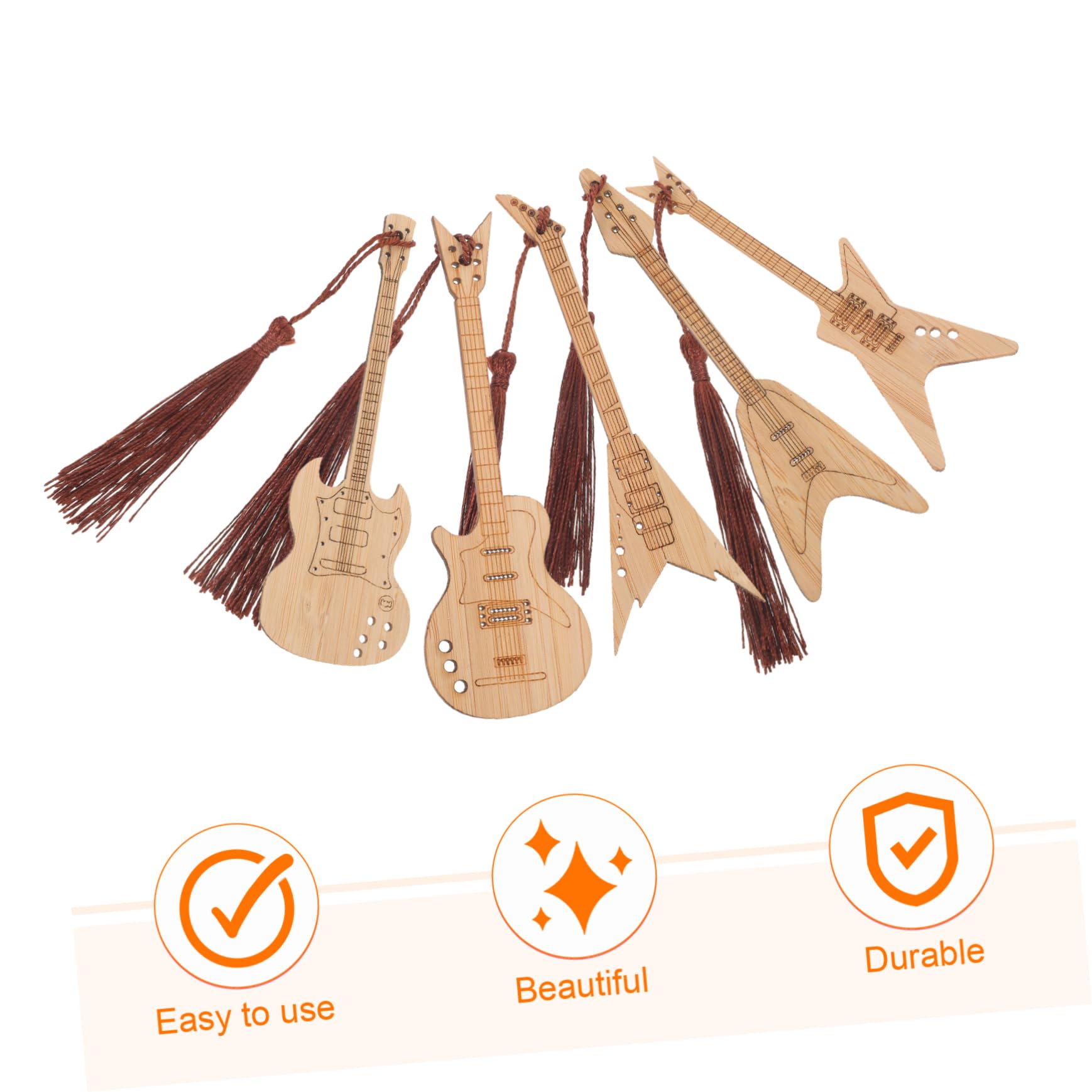 DOITOOL 5 Series Marcadores De Página De Guitarra Borlas Marcadores De Libros Estudiantes Y 5 Piezas X 5