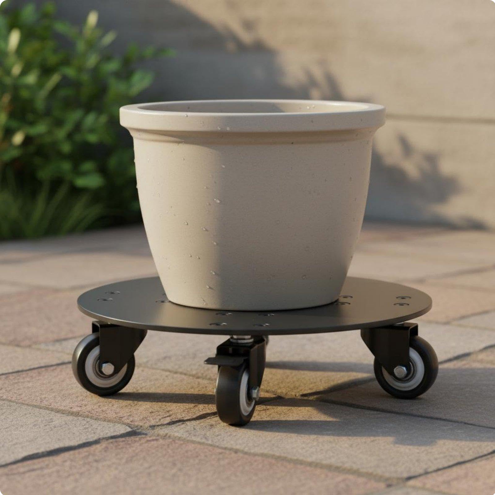 Rolling Plant Stand Lockable Casters Heavy Duty Plant Trolley 500Lbs Load Capacity Wheeled Planter Base for Gardeners, Patio, Balcony 12IN-image-40