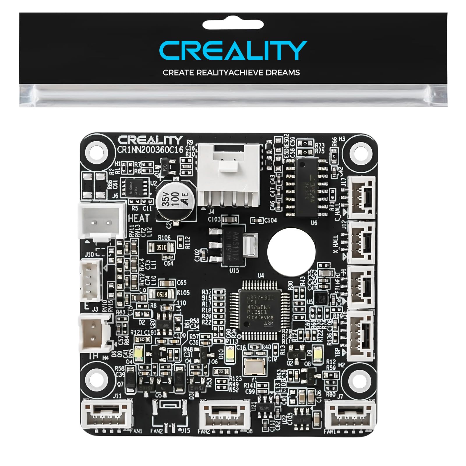 Creality Carte adaptateur Hotend officielle Hi-/Hi Combo - Plaque adaptateur de buse PCBA - Module PCBA_G_CR1NN200360C16 - Carte PCB pour imprimante 3D Creality Hi et Hi Combo