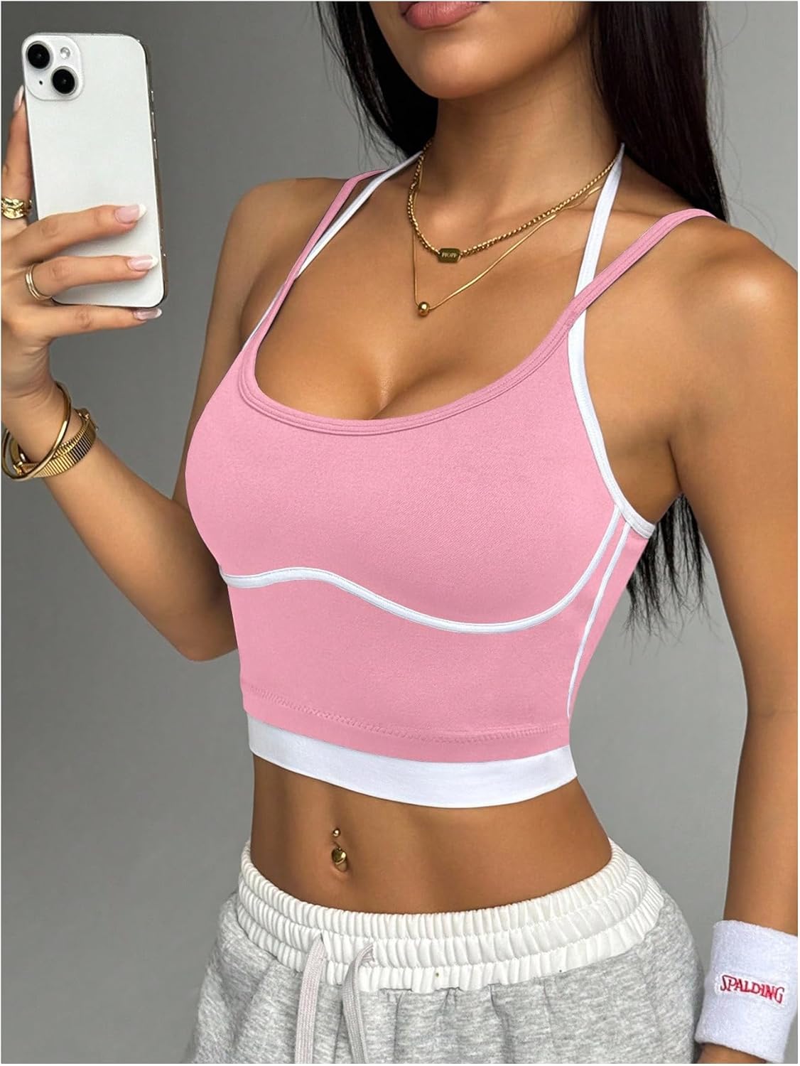 SweatyRocks Women's Workout Crop Top Criss Cross Athletic Workout Yoga Running Gym Casual Shirts - Image 2