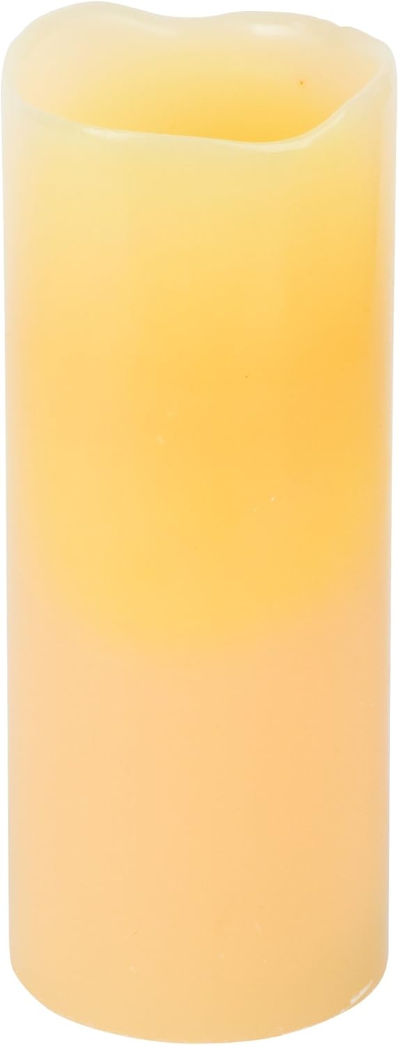 Everlasting Glow LED Wax Candle, Timer, Honey Color, Vanilla Scent, 3" x 8" Home