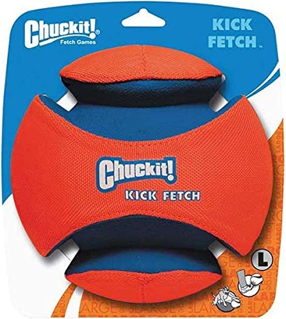Chuckit! Large Fetch Football Dog Toy Game Tough and Durable Exercise Easy to Grip - 20cm