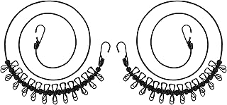 Nufaltruism Travel Clothesline,2 pcs Retractable Clothesline with 24 Portable Clothespins,Windproof Laundry Clothes Cable ...