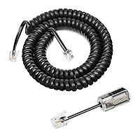 Vista 8 de Uvital Desenredadores de cable para teléfono celular, paquete de 2 cables de teléfono fijo de 10 pies sin enrollar (1.2 pies en espiral) y 2