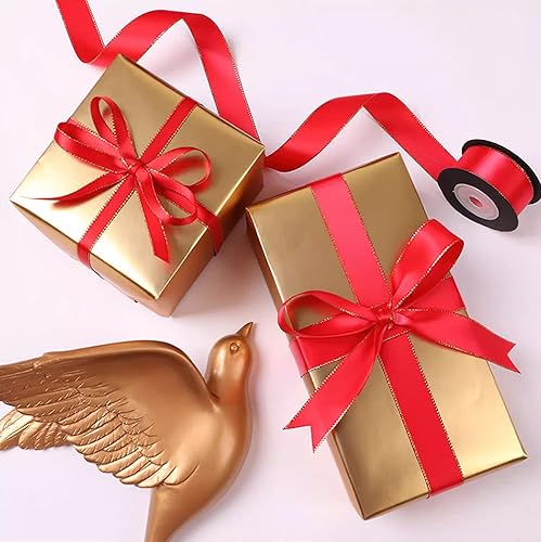 Miniatura 3 de LWFyyds Rollo de papel de regalo, 22.8 pulgadas x 44.6 pies, papel mate para flores, cumpleaños, vacaciones, bodas, fiestas, rodamientos dorados