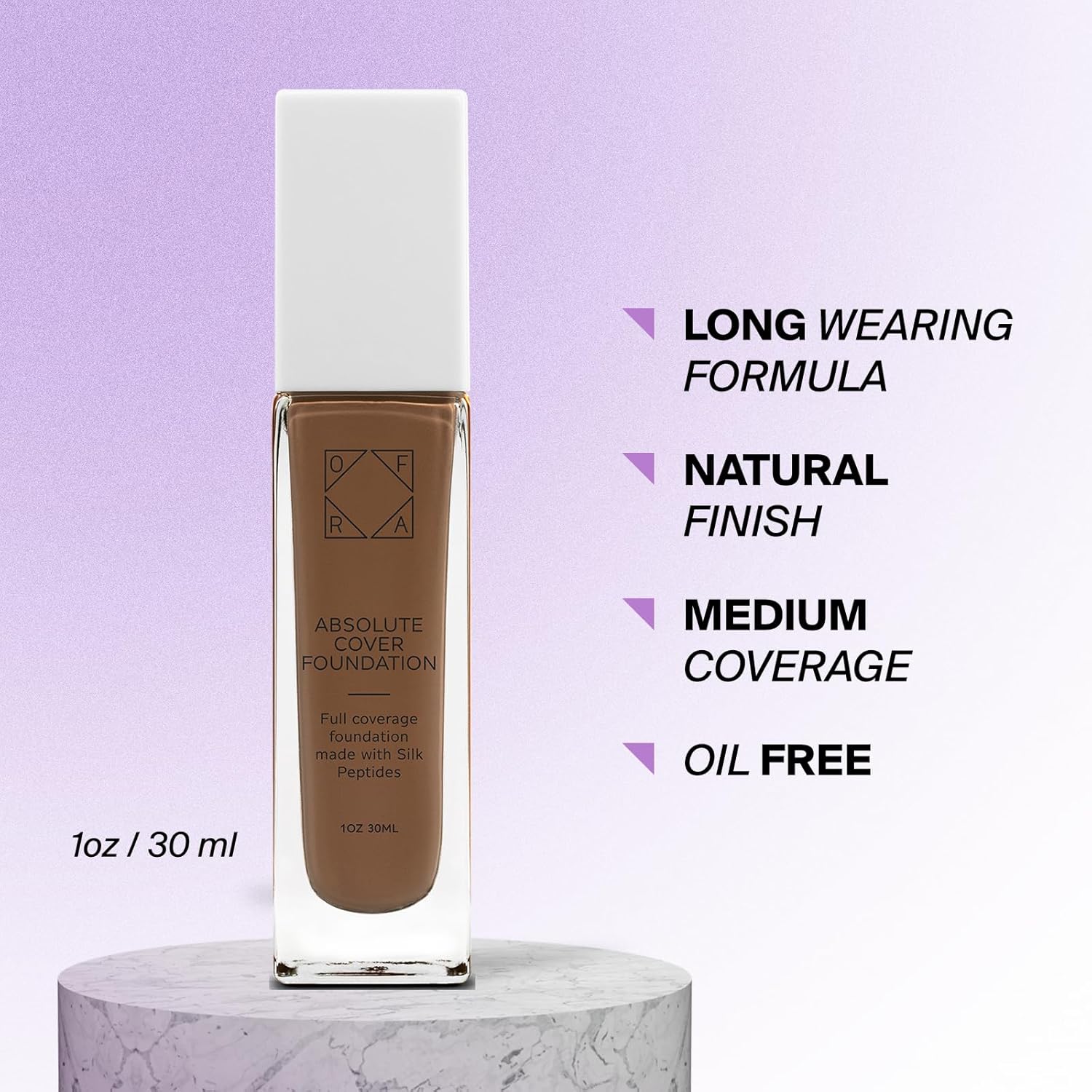 Absolute Cover Foundation #10 | Liquid Medium Coverage Foundation with Natural FInish | Oil-Free Face Makeup | Deep Shade with Neutral Undertone | 1oz/30ml - Image 5