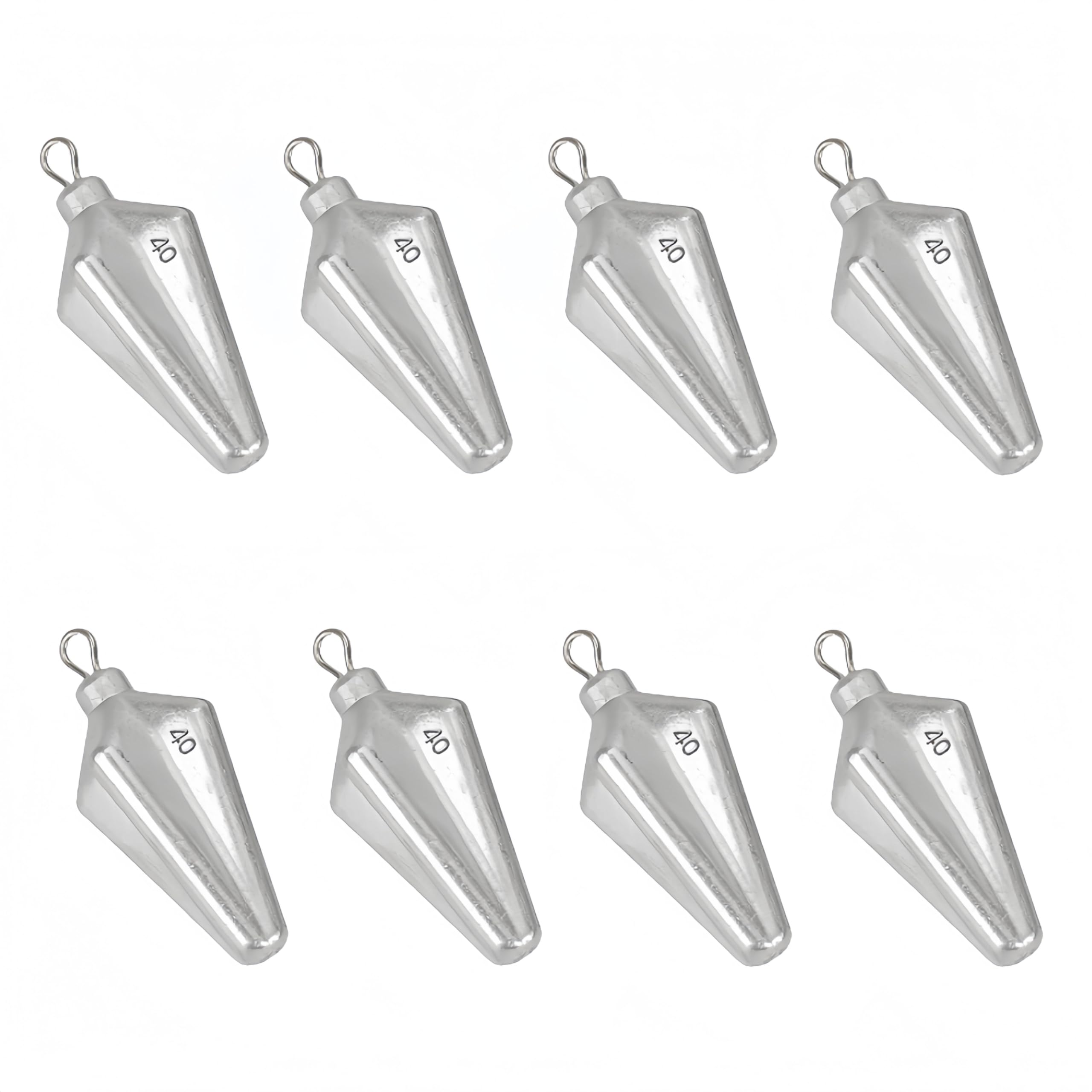 Magnoloran 10pcs Fishing Weights Sinkers, Bank Fishing Sinkers Four Corner Catfishing Sinkers Saltwater Surf Fishing Weights Lead Sinkers Torpedo