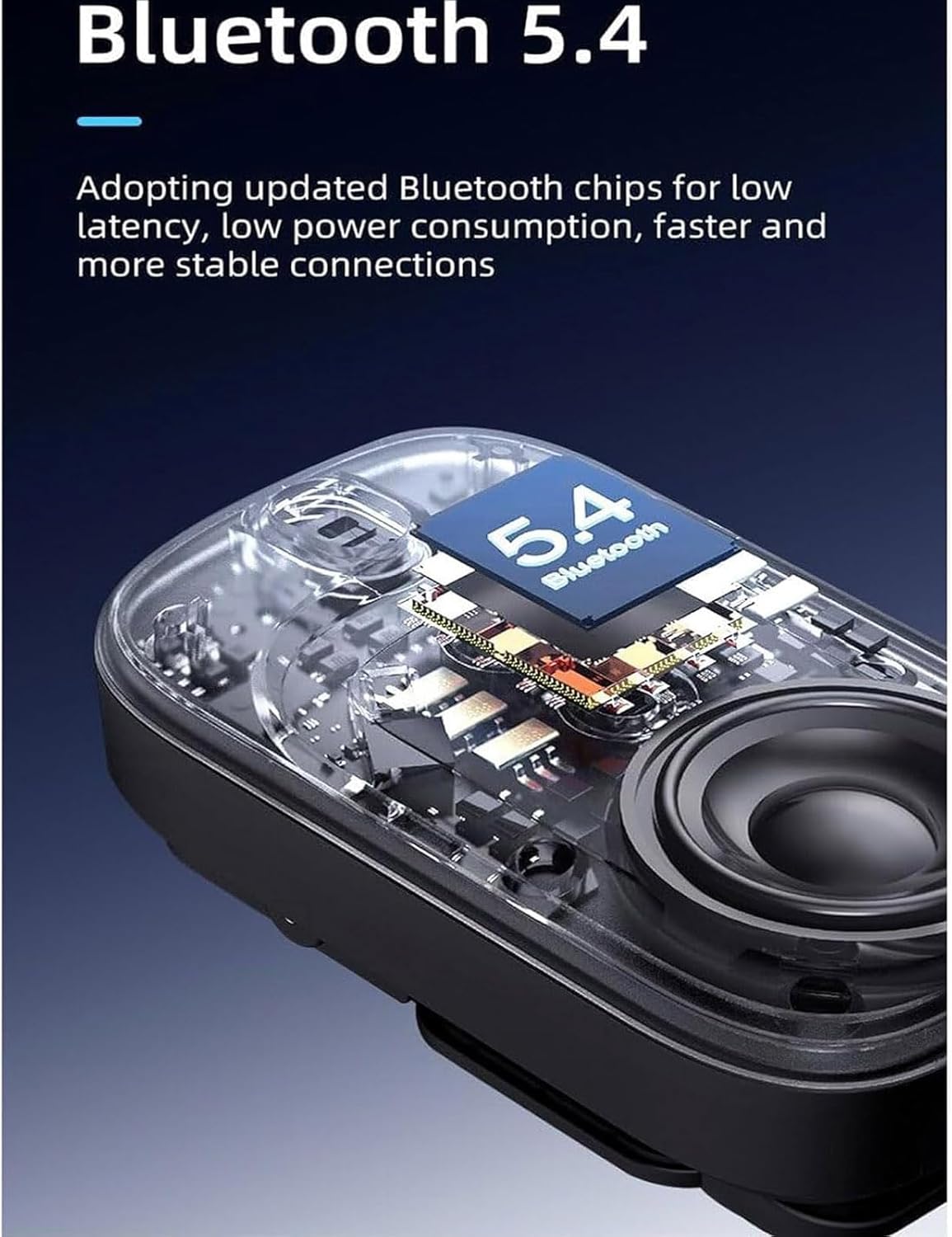 Wearable Bluetooth Speaker-miniWaterproof Speaker Cip Type - Buit-in Microphone forHands-Free Music and Call Functions (Blue)