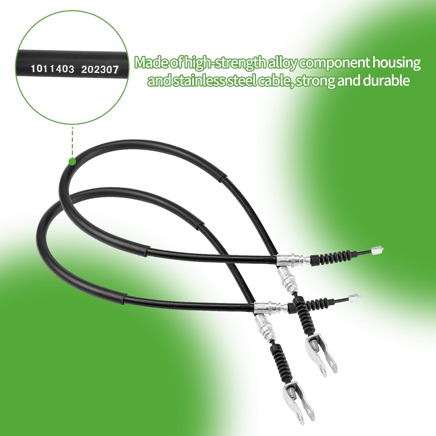 Brake Cables Set Compatible with Club Car DS 1981-1999 Gas & Electric Golf Cart, Replace OEM 1011125 1011403 1016761-01 101676101