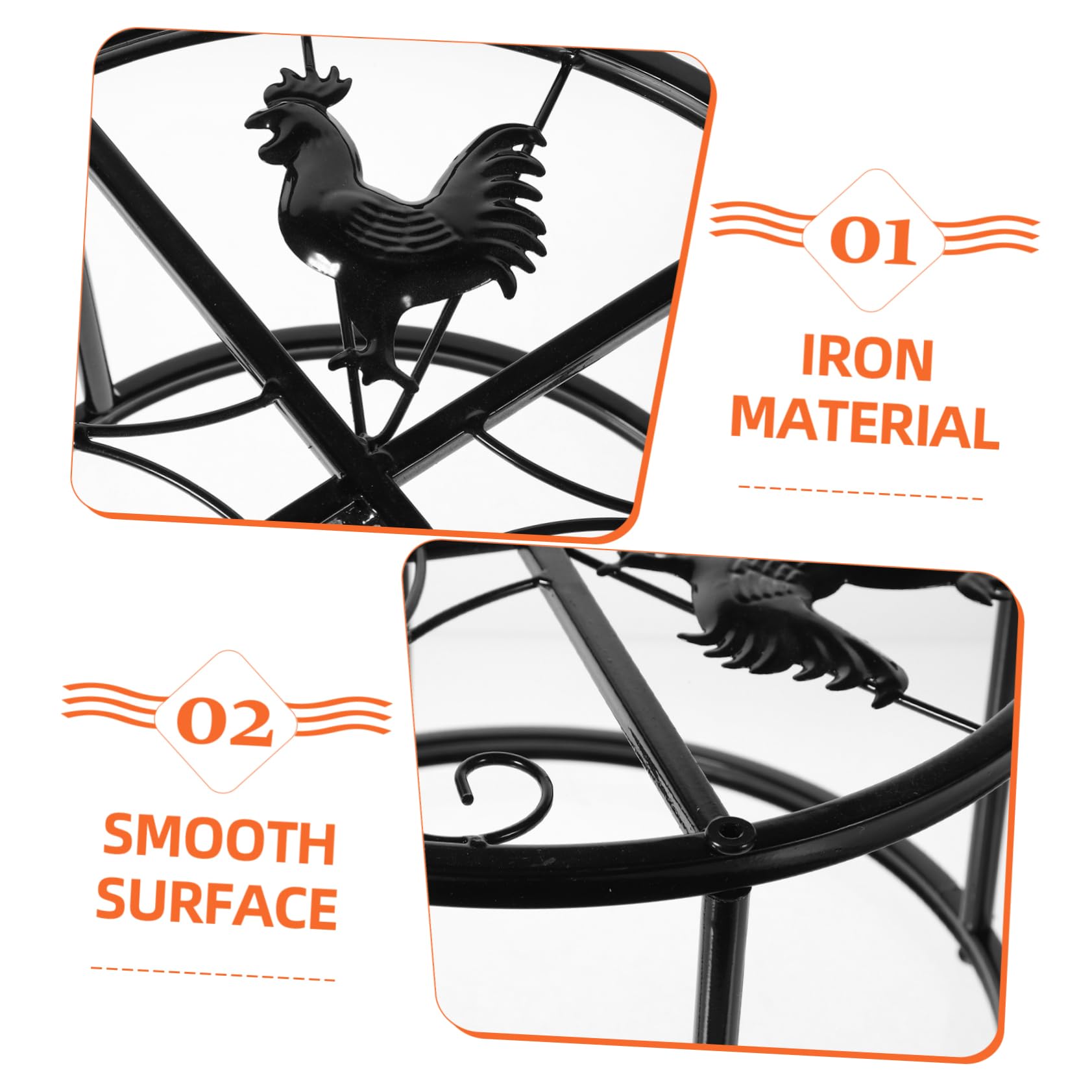 BESPORTBLE Supporto per Mangiatoia e Abbeveratoio Polli Design Rialzato Pratico in Ferro Nero Resistente e Funzionale per Allevamenti e Cortili Esterni