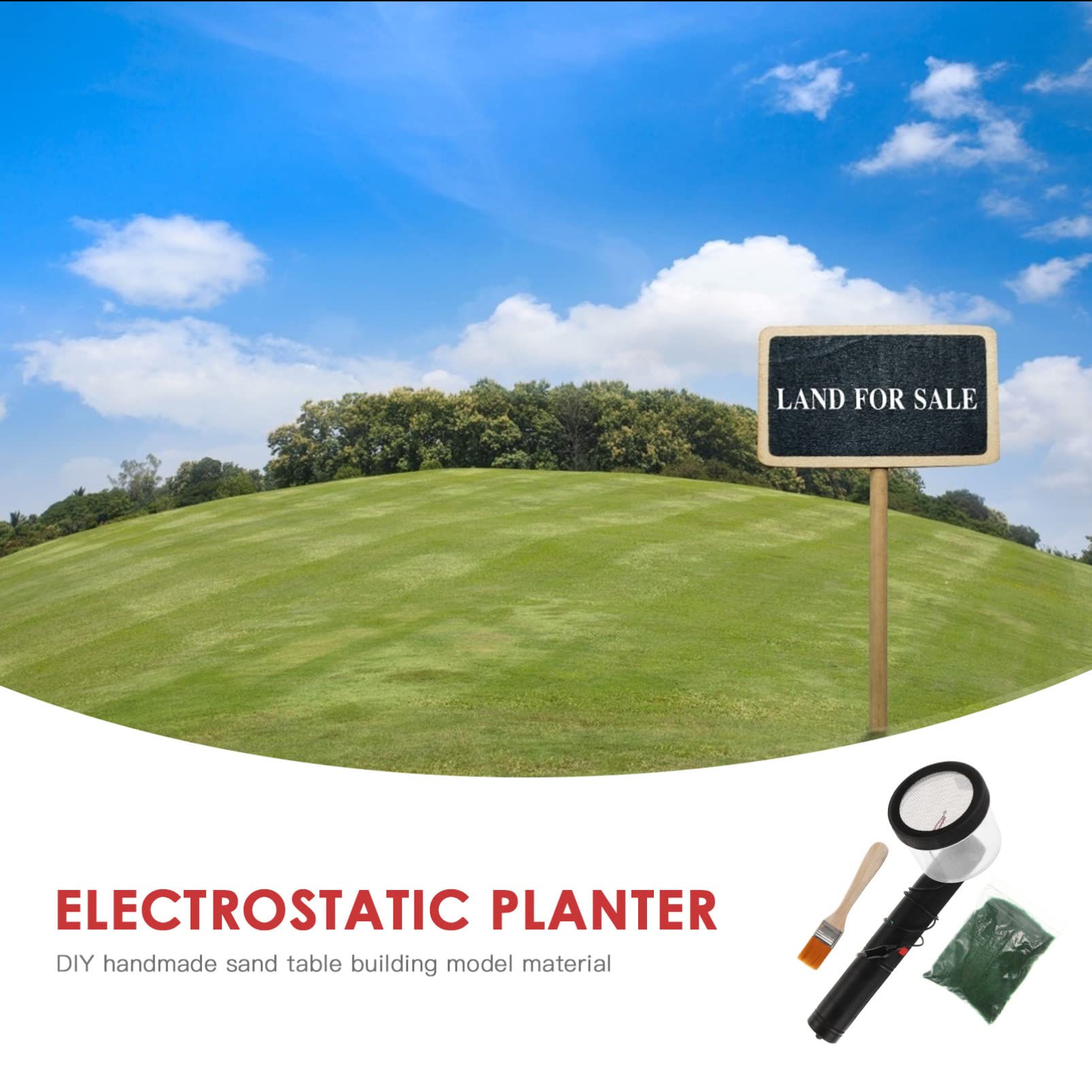 Applicateur Herbe Statique Électrostatique – Modélisme – Sans Batterie – Livré Avec Poudre Et Brosse