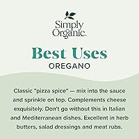 Vista 6 de Simply Organic Hoja de orégano picado y cernido certificado orgánico contenedor de 0.75 onzas