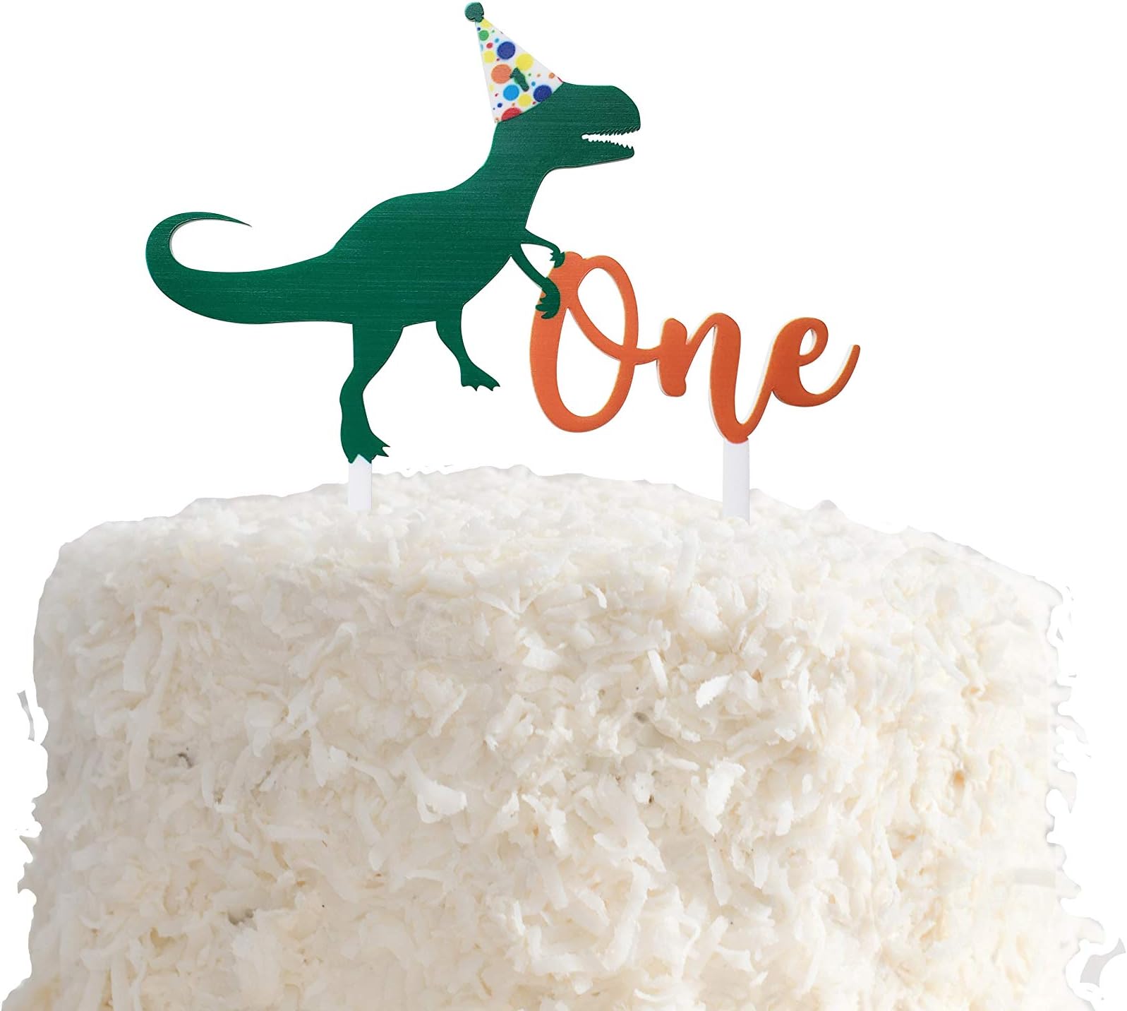 Birthday Dinosaur Acrylic Cake Topper for 1st Birthday, First BDay by PinkFish Shop
