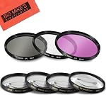 58mm Multicouches 3 Kit de filtre à pièces (UV-CPL-FLD) pour Canon Rebel T5, T6, T6i, T7i, T8i, EOS 80D, EOS 90D, EOS 77D, SL3 Appareils photo avec Canon EF-S 18-55mm est STM Lentille