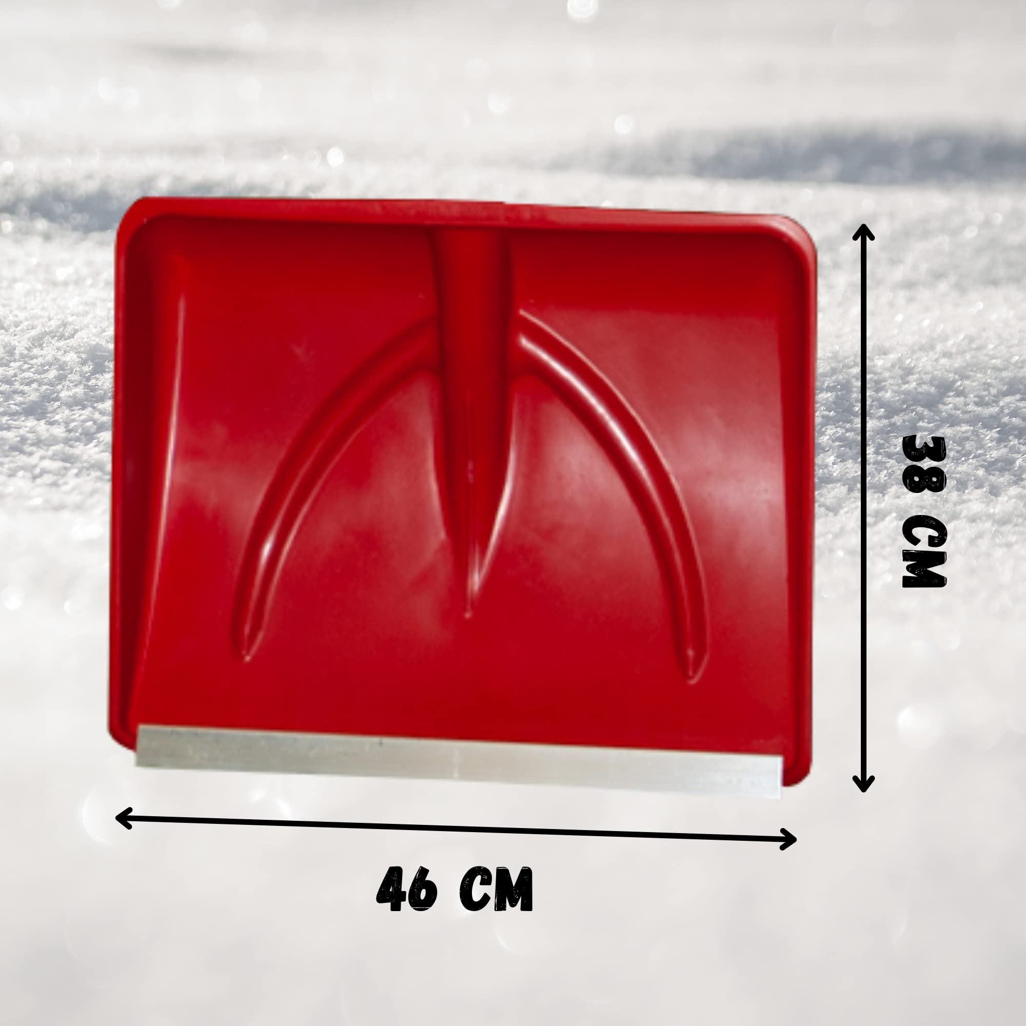 Pelle à neige en plastique avec profil en aluminium (avec poignée)