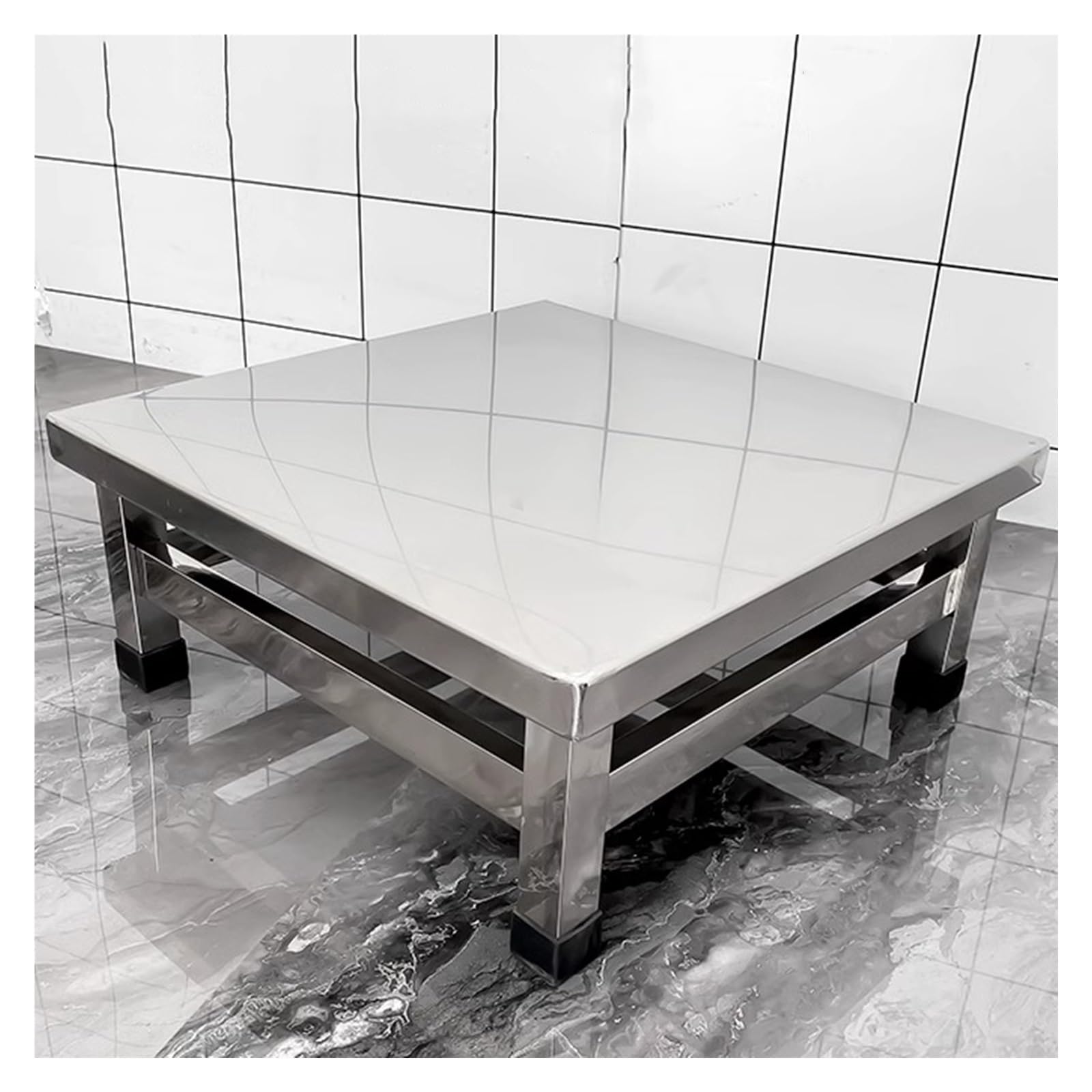 Base Per Condizionatore D'aria Rialzata, Pallet In Acciaio Inossidabile Carico Rastrelliere Di Stoccaggio, Monoblocco Quadrato Ripiano Per Vasi Portafiori Per Casa Magazzino Supermercato(30x30x15cm)