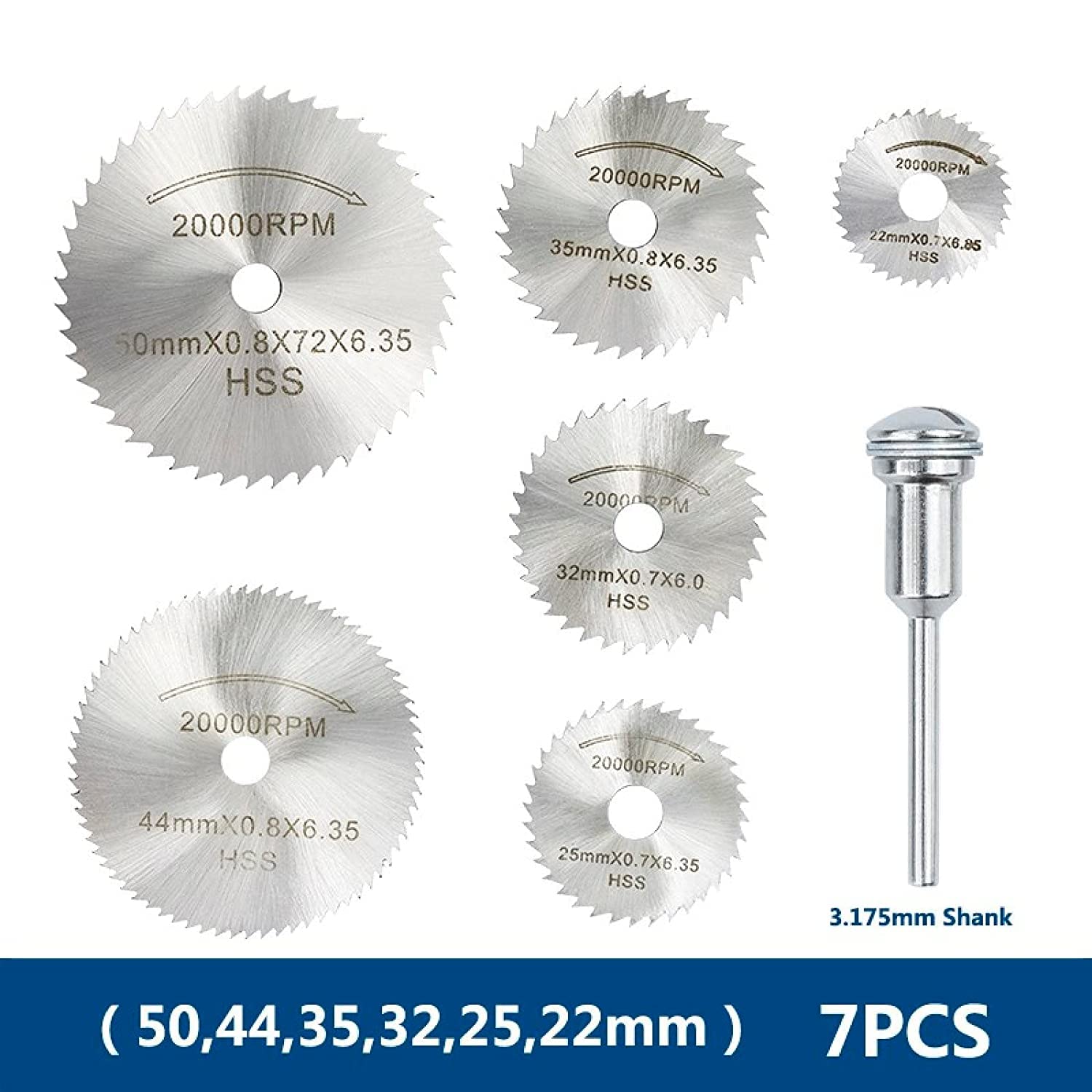 Tarcza do piły tarczowej, przenośna tarcza tnąca, 41 SZTUK Zestaw narzędzi obrotowych HSS Brzeszczoty 1/8 "Shank Diamentowa tarcza tnąca Piła tarczowa Metal Cut Off Wheel