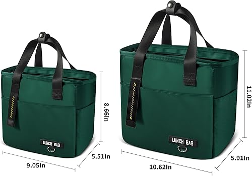 Miniatura 8 de Lonchera aislada  Lonchera reutilizable con aislamiento, bolsa de almuerzo para mujeres y hombres, adecuada para el trabajo, oficina, picnic playa,