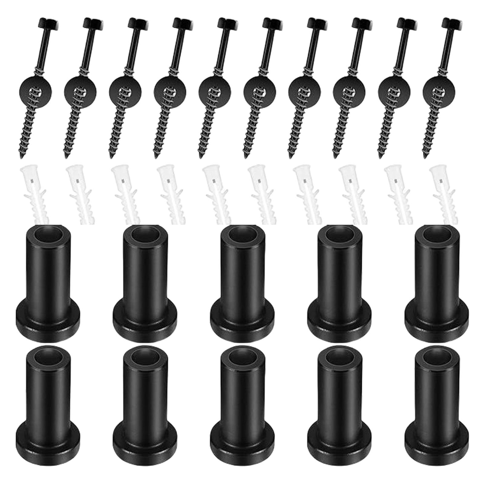 10Pieces Sliding Barn Door Hardware Spacers Set Includes Wall Anchors Screws Lags Bolts for Track Connection Stability Barn Door Spacers