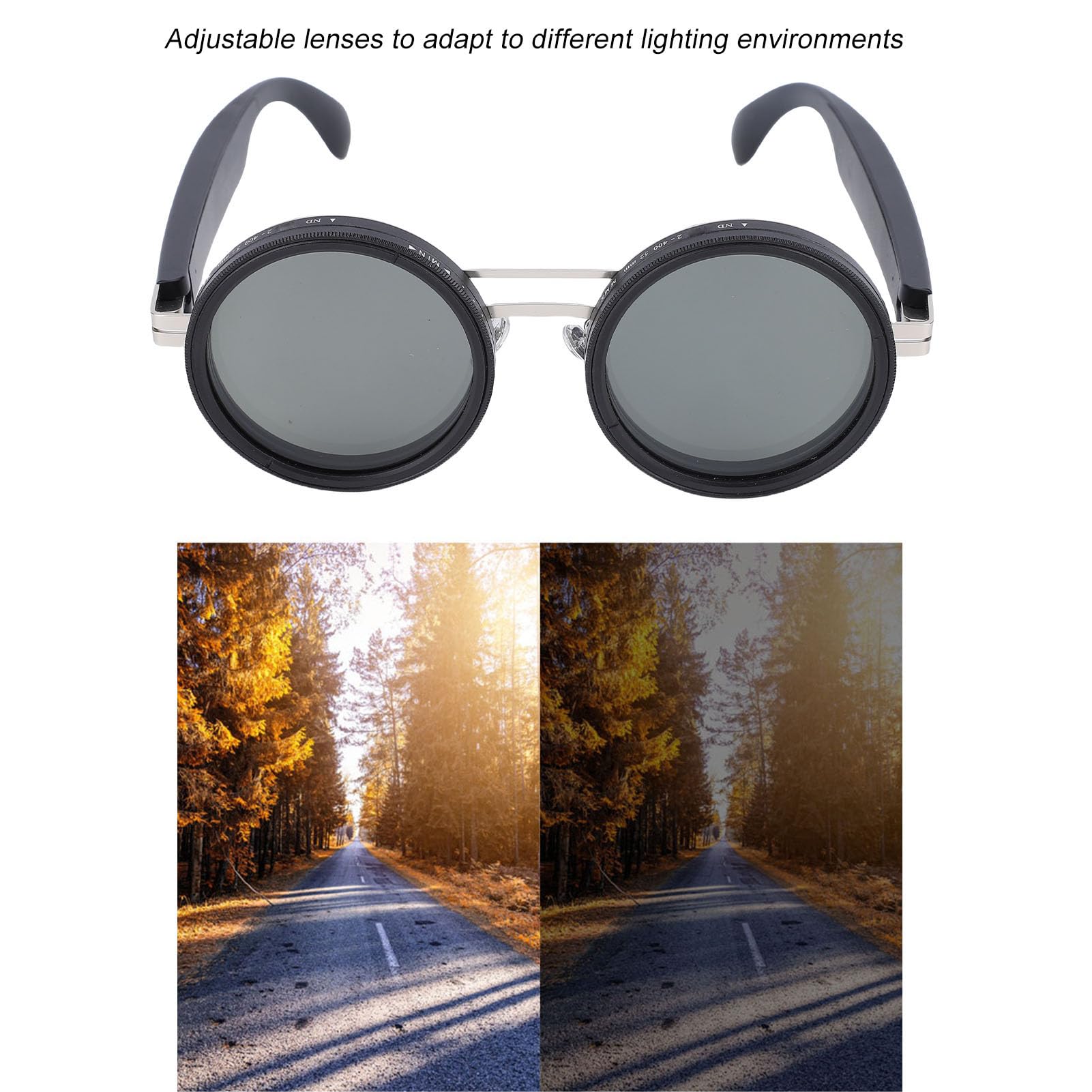 Fockety Lunettes Intelligentes de Traduction AI, Plus de 100 Langues, Traduction en Temps Réel, Lunettes Bluetooth