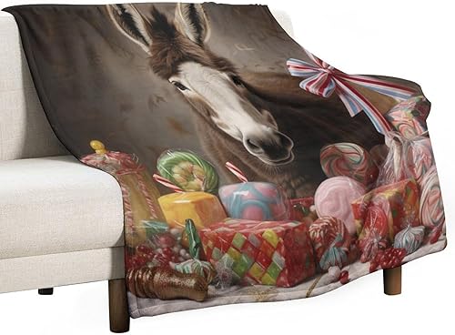 Miniatura 9 de Manta cálida de Navidad Folk Botanicals de microforro polar ultrasuave y cálida, acogedora manta ligera, manta rústica de vacaciones de 30 x 40