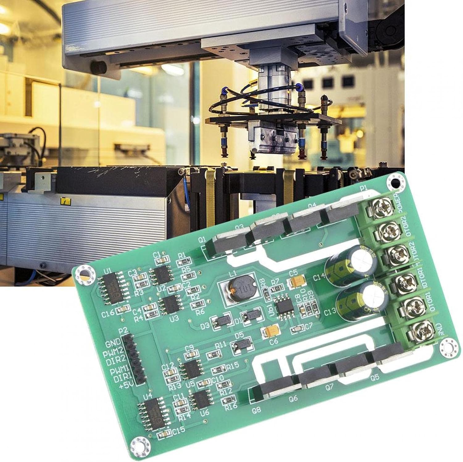 Motor Drive Controller Board Module,H Bridge Mosfet Board,DC 3-36V Peak 30A Dual Motor Driver Module Board with H-Bridge Driver Chip IRF3205 MOSFET