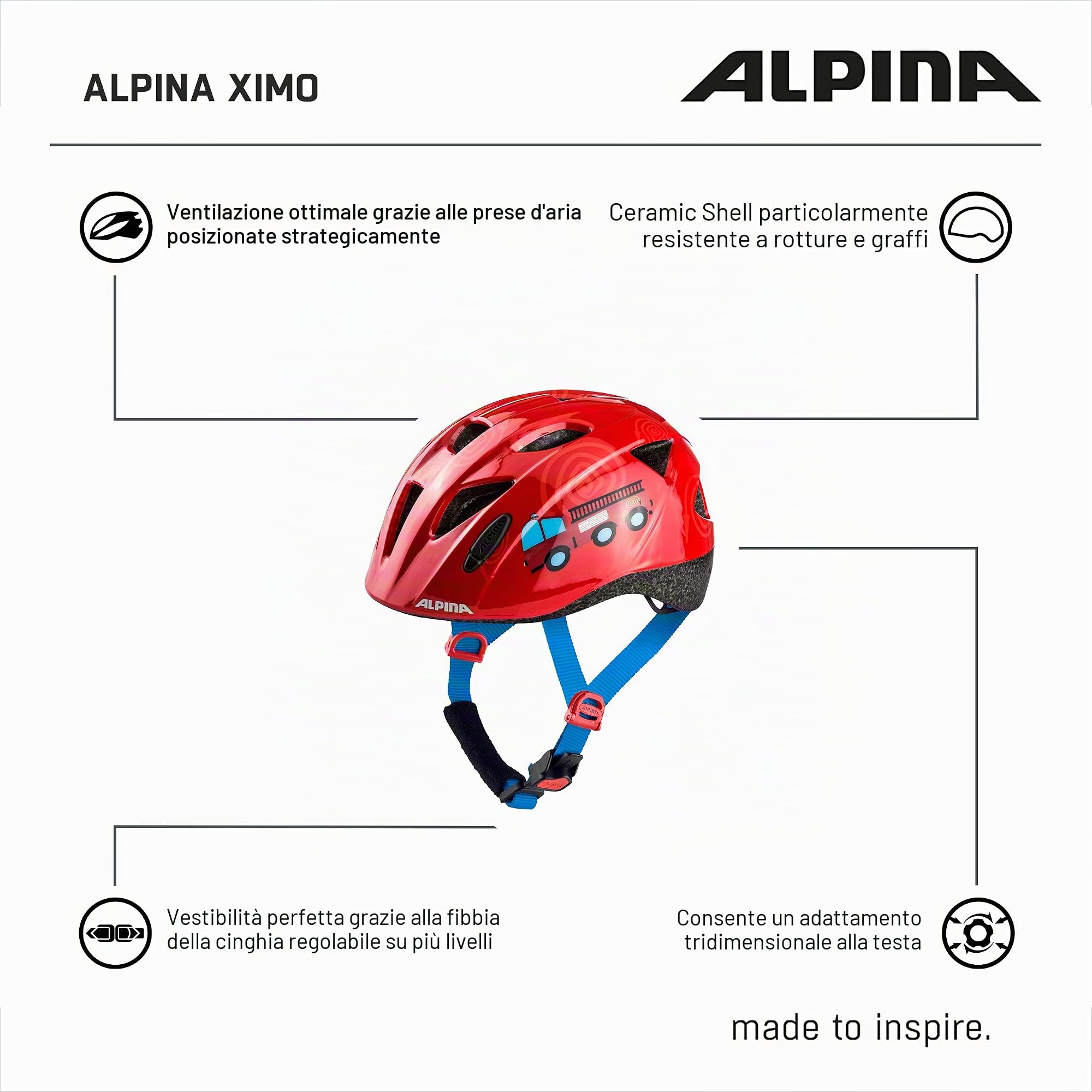ALPINA Ximo Helmet Kids firefighter 2021 Bike Helmet