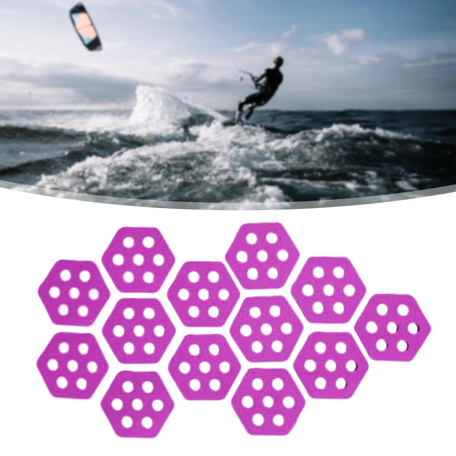 12 Piezas de Almohadillas para Tabla de Surf Paneles Hexagonales con Superficie de Tracción Y Agarre de EVA Firme Adecuado para Actividades D