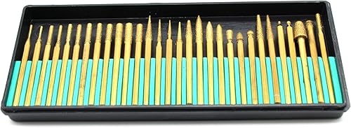 Miniatura 6 de TEMO Juego de brocas de vidrio con revestimiento de diamante grueso de 0039in 132 pulgadas grano 80 con vástago de 18 pulgadas compatible con