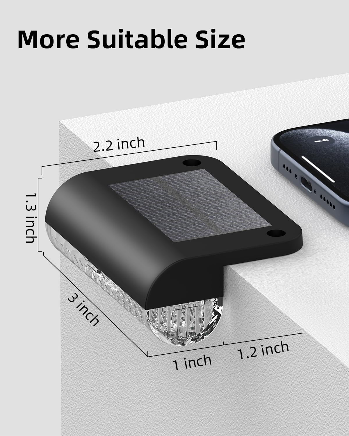 Herzila 1 Packung Solar-Deckleuchten für den Außenbereich