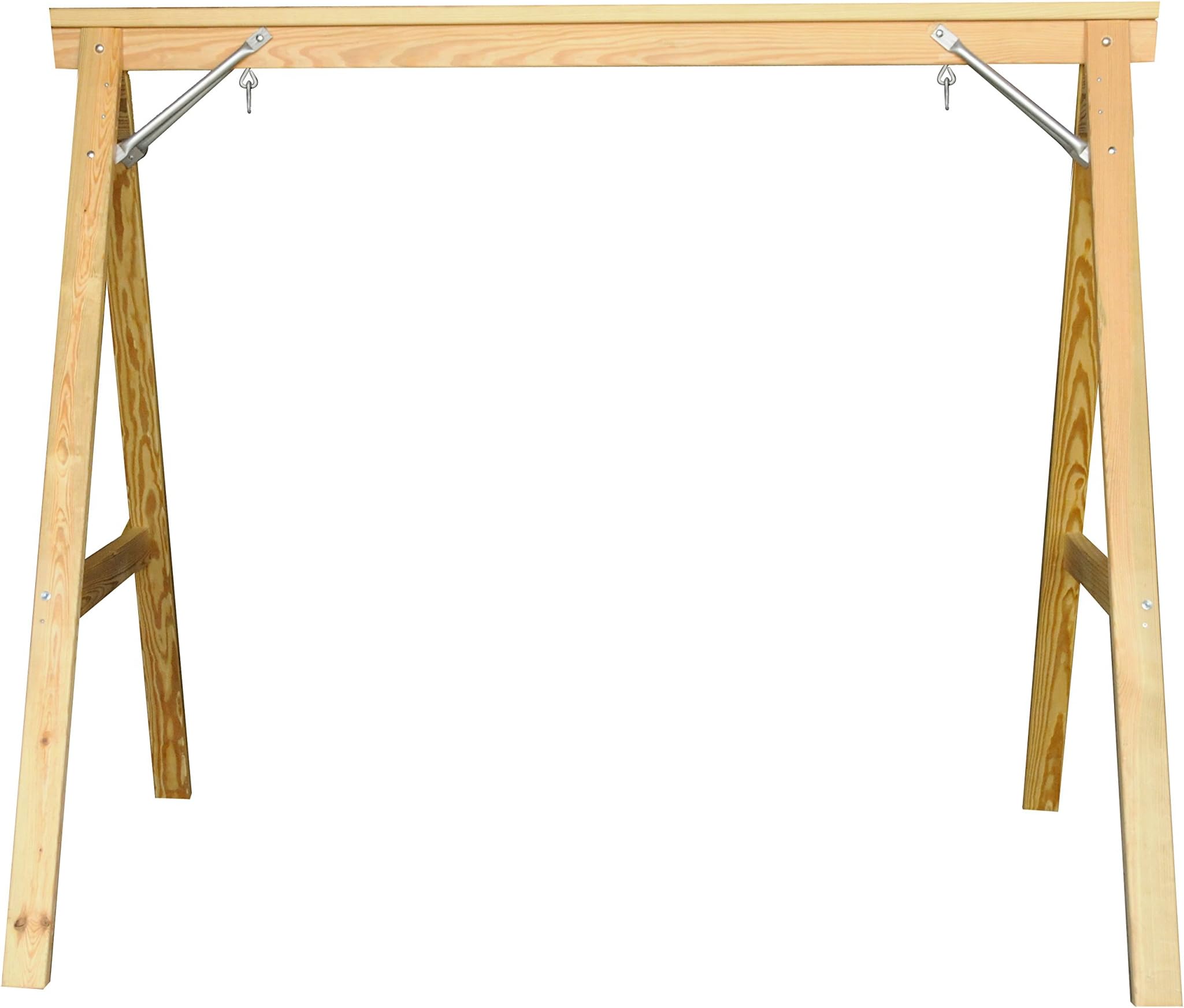 Scandinavian Style Wood Porch Swing Stand for 4ft Swings Made in USA from Selected Treated Yellow Pine and Zinc Coated Fasteners
