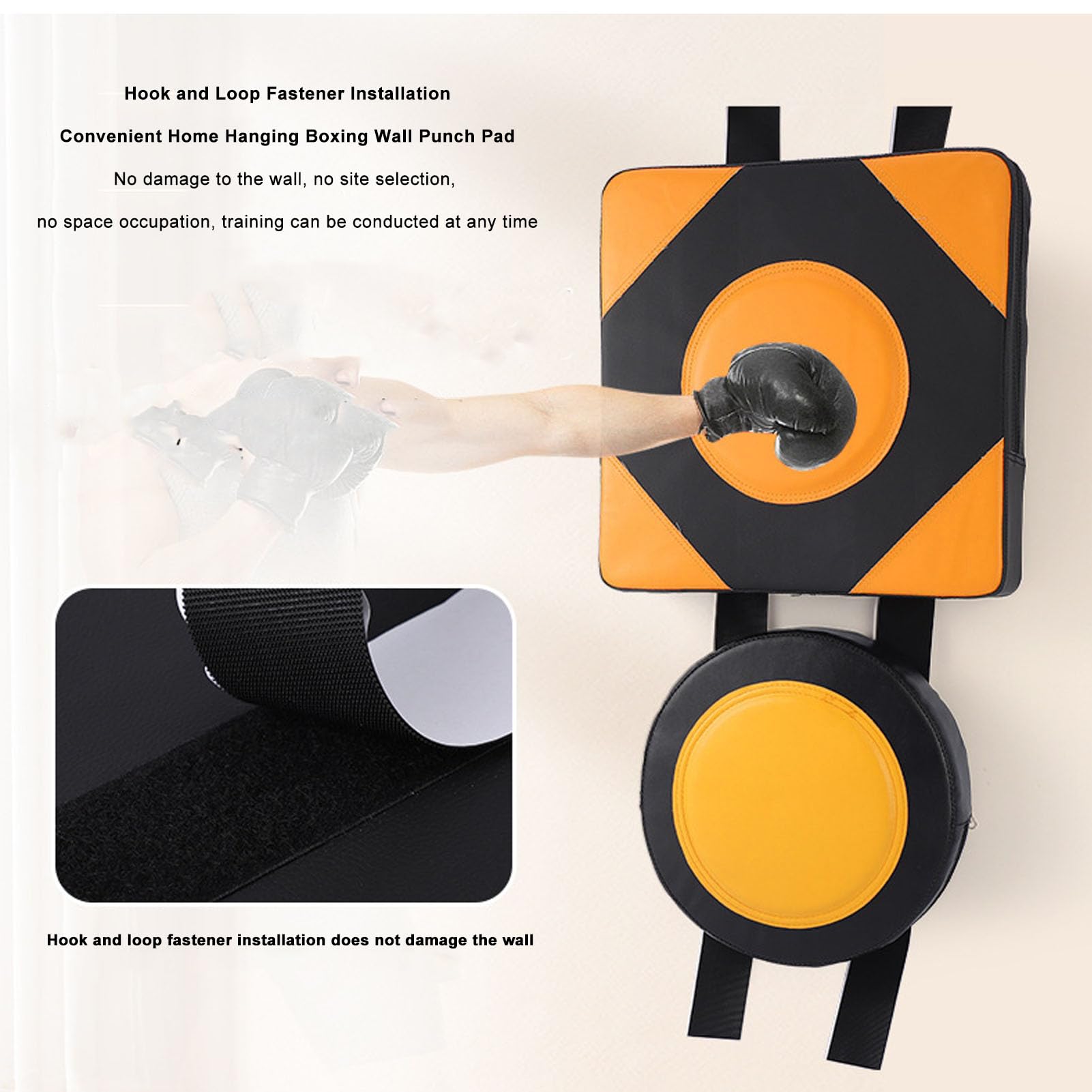 Schlagpolster Wand, Box Zielblockierpad Wandmontage, Boxtrainingspolster, Verstellbare Wandschlagpolster, Hochelastische Schwamm Wandziel Übungspolster Schlagmatte für Gym Taekwondo Boxing Training