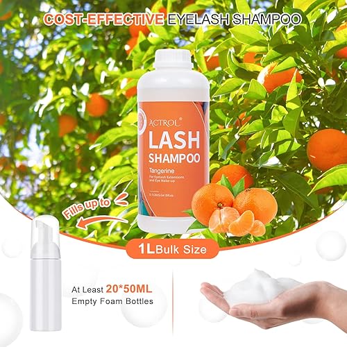 Miniatura 47 de Limpiador de extensiones de pestañas Aloe 1L Natural Lash Extension Shampoo Professional Eyelid Foaming Cleanser Parabenos & Sulfate Free