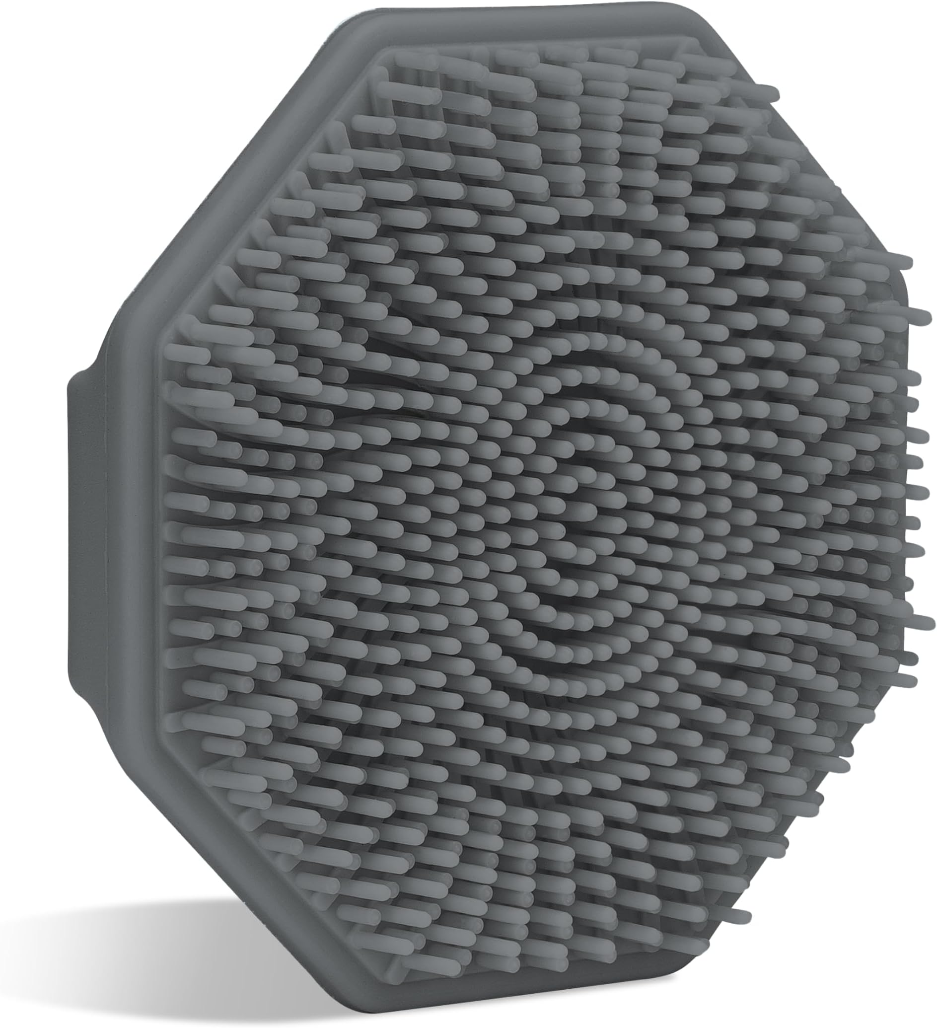 Antimicrobial Silicone Face Scrubber, 1 Pack, Gentle Face Exfoliator for Sensitive Skin, Eco Friendly Facial Cleansing Brush for Acne, Exfoliating Face Brush for Men and Women (Charcoal)