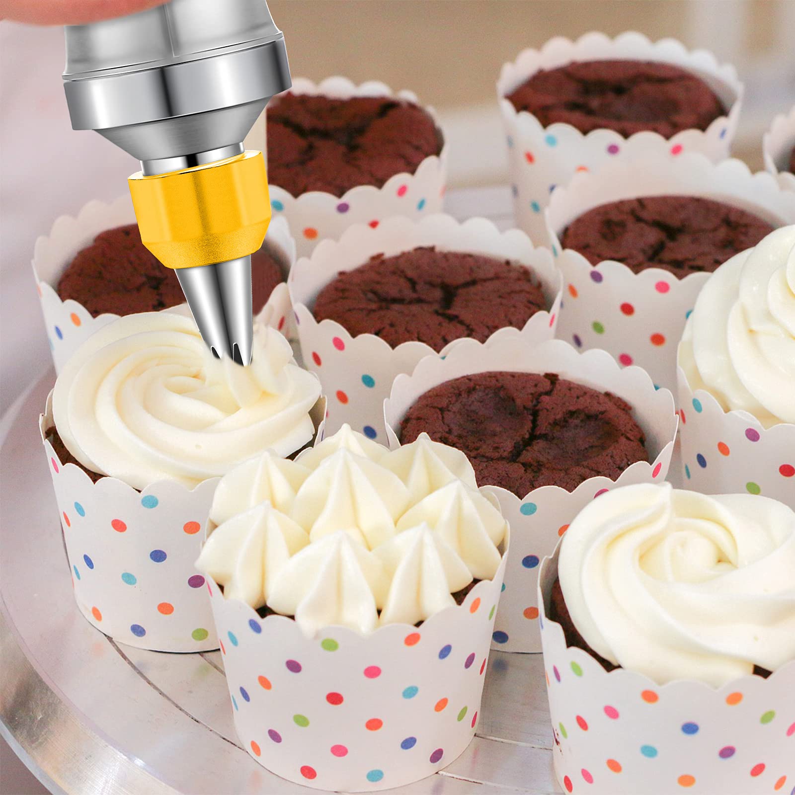 DOERDO Dessert Decorating Syringe Set - Cupcake Filling Injector With 7 Nozzles & 6 Scrapers, Icing Tools For Cake, Cookies - View #2