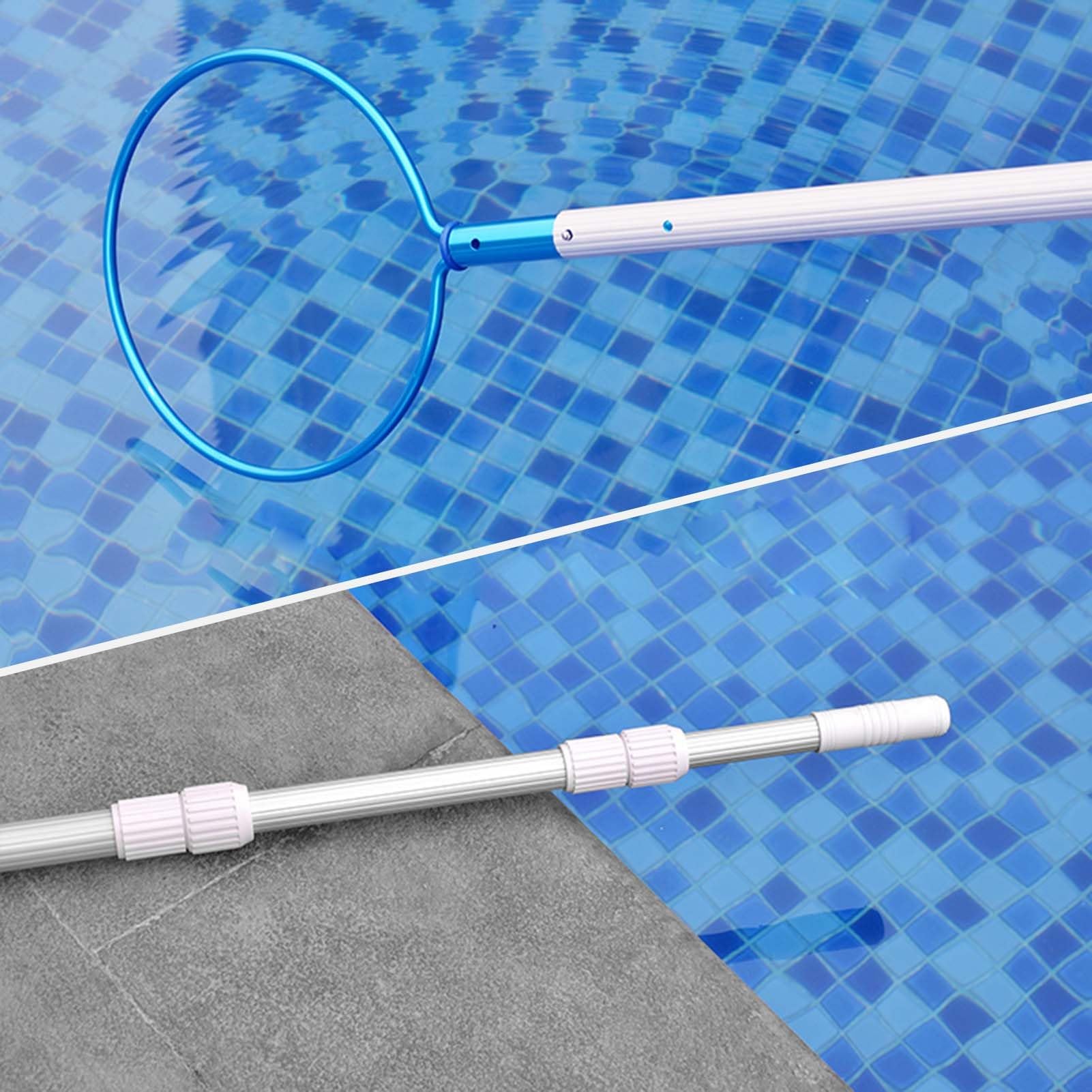 UrbanUp Life Saving Pole Professional Swimming Pool Safety Hook for Beaches/Water Parks, Non Skid Strong Beach Rescue Pole, Telescopic Saving Rescue Equipment(0.63m (2ft)~1m (3.2ft))