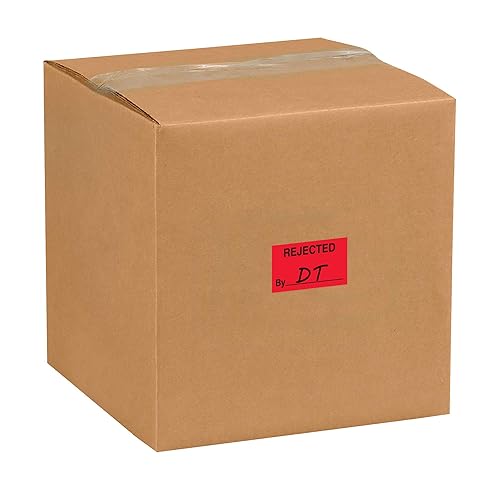 Miniatura 2 de Tape Logic Aviditi Tape Logic - Adhesivo adhesivo rojo fluorescente de 1 14 x 2 pulgadas, "Rechazado por_", para envío, manipulación, embalaje y