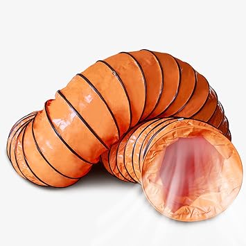 ZAQYCM PVC Duct Hose for Exhaust Fan 8 10 12 14 16 18 20 24 Inch, Flexible Air Vent Hose for Air Conditioning/Bathroom/Kitchen/Restaurants/Factories Color 200MM 8 Inch, Size L 3m9.8 ft
